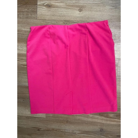 Vintage Y2K WORTHINGTON Hot Pink Mini Hot Pink Faux Pockets Elastic Skirt Size M - Picture 6 of 8